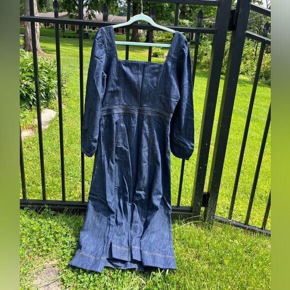 Reformation Celeste Denim Maxi Dress NWT - Picture 9 of 10